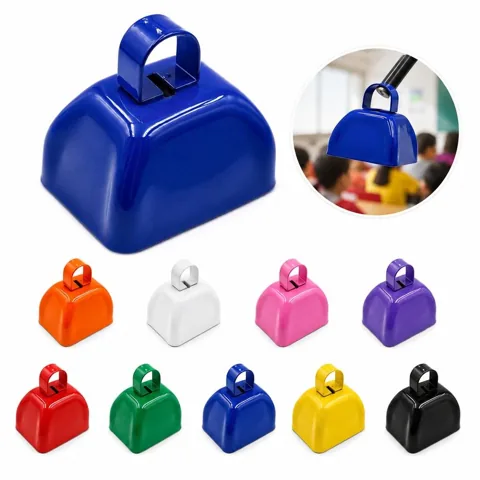 Polished Metal Square Cow Bell - 3 Inch Clear Ringing 2