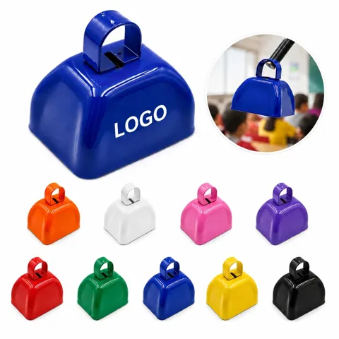 Polished Metal Square Cow Bell - 3 Inch Clear Ringing