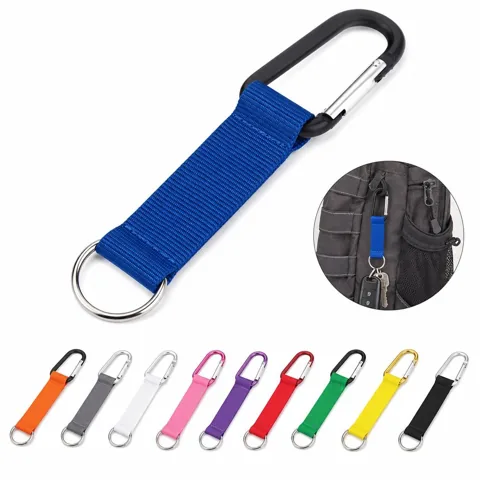 3/4" Sublimation Carabiner Lanyard with Keyring and Pocket 2