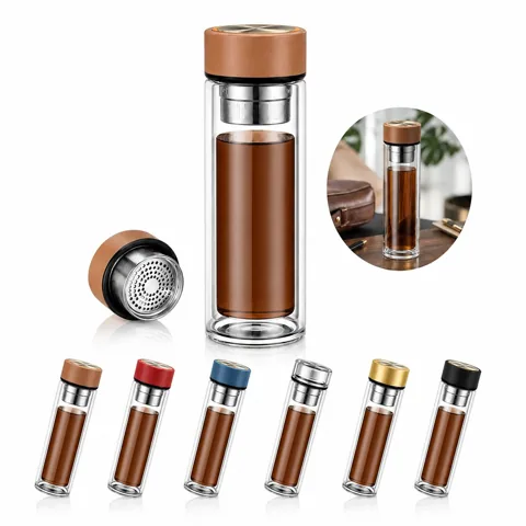 14 oz Double-Wall Glass Tumbler for Hot or Cold Drinks 2