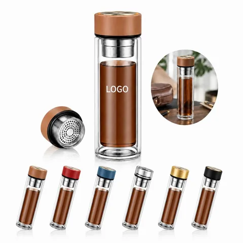 14 oz Double-Wall Glass Tumbler for Hot or Cold Drinks