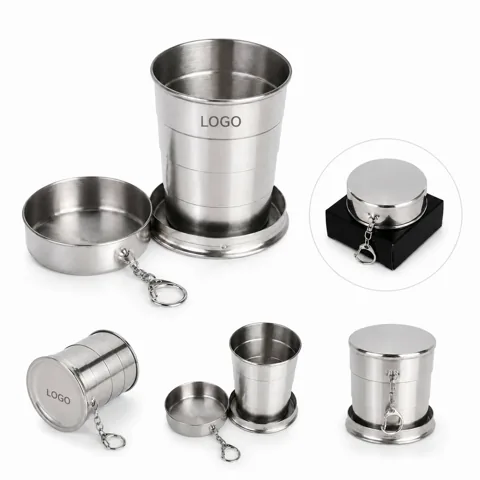 Collapsible Stainless Steel Cup for Travel and Outdoor Use
