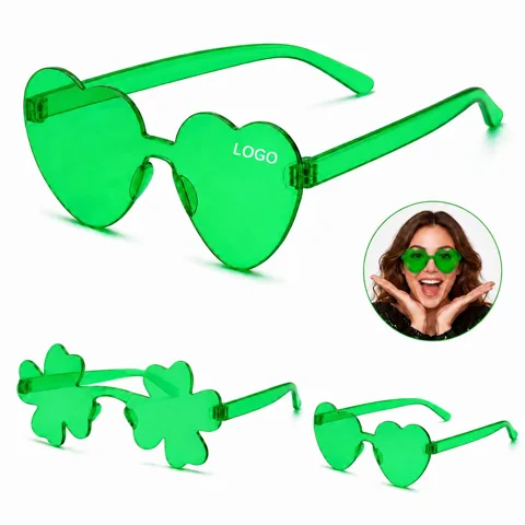 Lucky Clover Green Sunglasses with UV Protection for St.