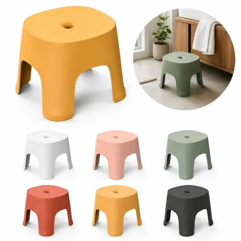 Non-Slip Plastic Step Stool for Home, Kitchen & Bathroom Use 2