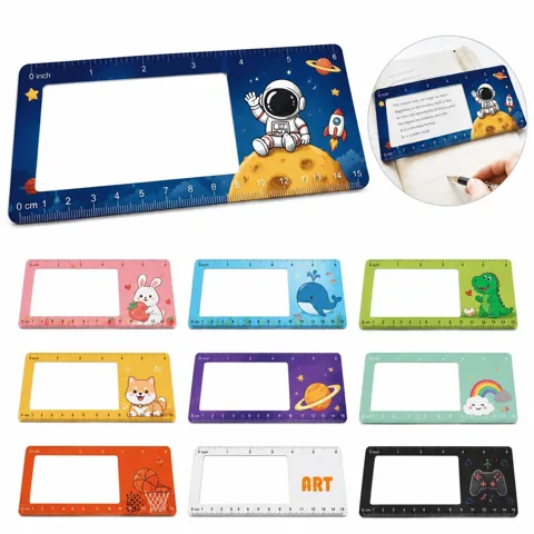 X Magnifying PVC Bookmark Card with Built-in Lens for Everyday Use 2