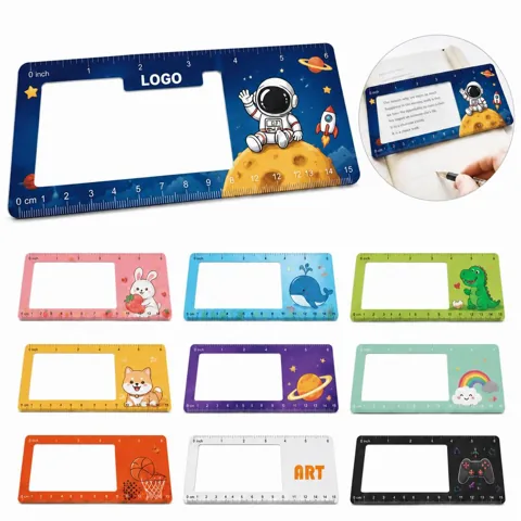 X Magnifying PVC Bookmark Card with Built-in Lens for Everyday Use 1