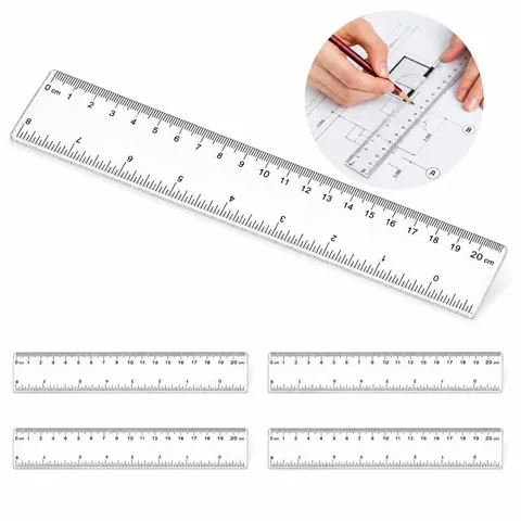 Clear Flexible 8-Inch Ruler with Inch and Centimeter 2
