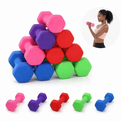 Anti-Slip Rubber Dumbbells for Secure Strength Training 2
