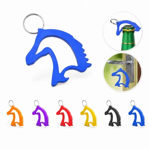 Horse Head Bottle Opener Keychain, Durable Metal 2