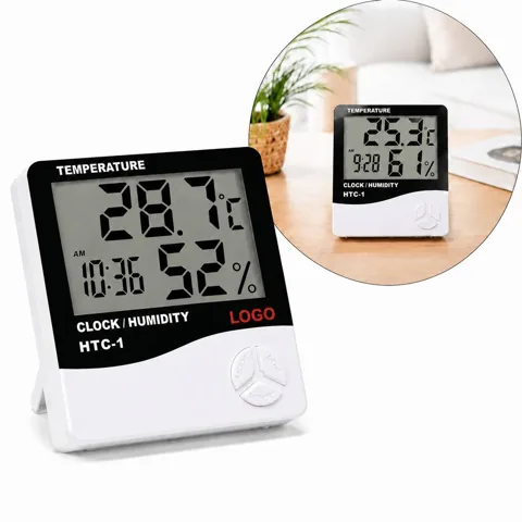 Digital Thermometer Hygrometer with Clock and Alarm