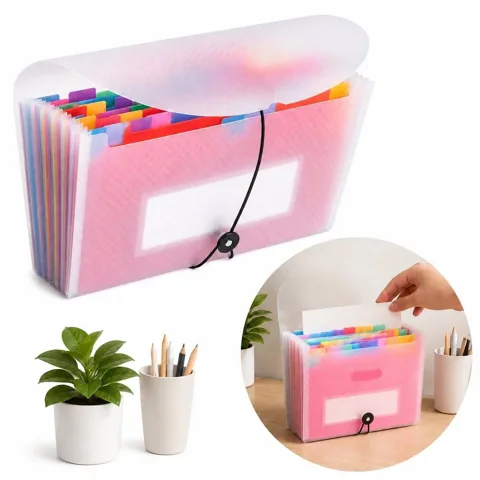 13-Pocket Accordion File Folder, Expandable Document 2