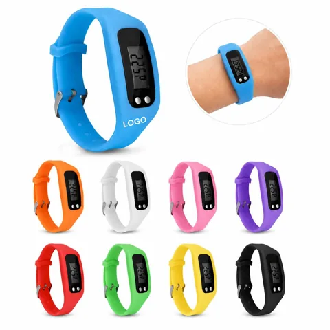 Silicone Pedometer Watch for Jogging Fitness Tracking,