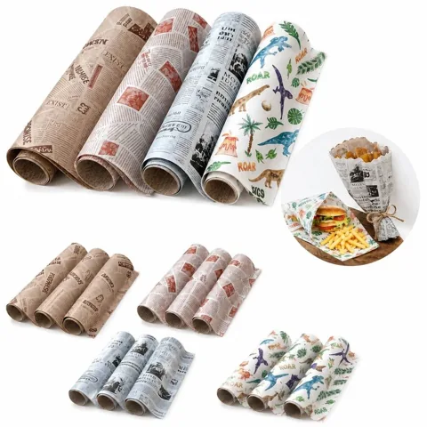 Oil-Proof Food Paper Grease-Resistant Wrapping for Picnic 2