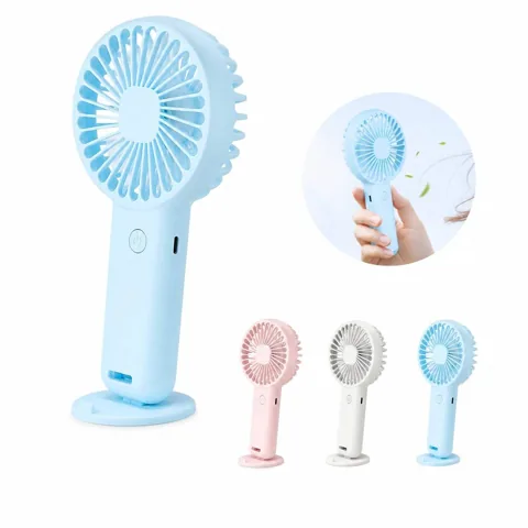 Rechargeable 3-Speed Handheld Fan with Phone Stand 2