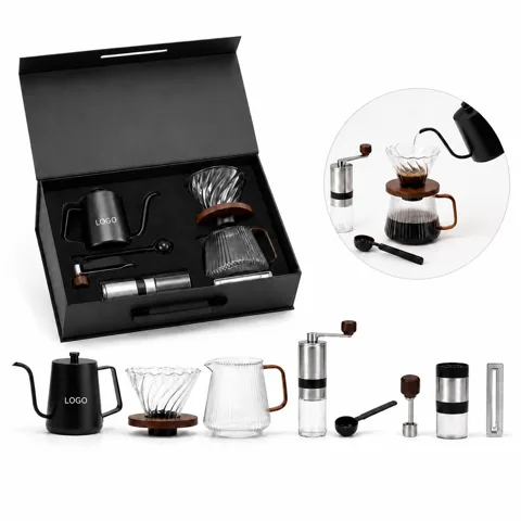 Hand Brewed Coffee Gift Set, Pour-Over Dripper with Added Functionality