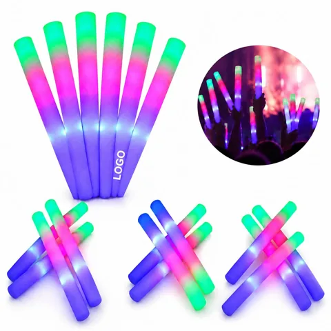 LED Glow Batons with 3 Modes for Party Fun