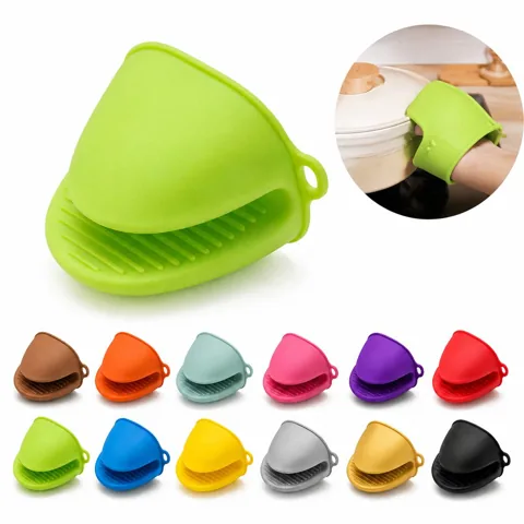 Heat-Resistant Silicone Oven Mitts for Cooking, Pair 2