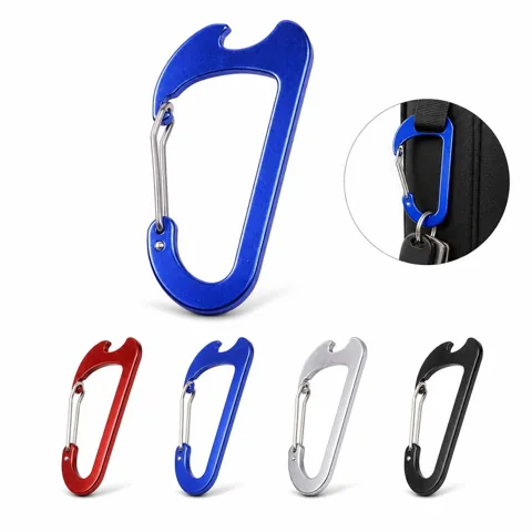 Aluminum Carabiner Bottle Opener with Clip for Keychain 2