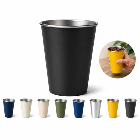 16 oz Insulated Stainless Steel Pint Mug with Handle 2
