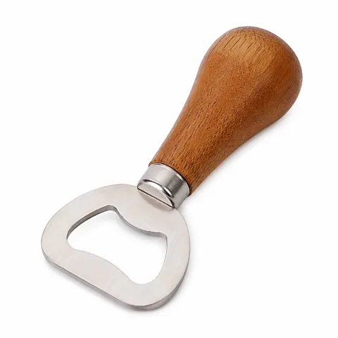 Acacia Wood Bottle Opener with Ergonomic Handle 2