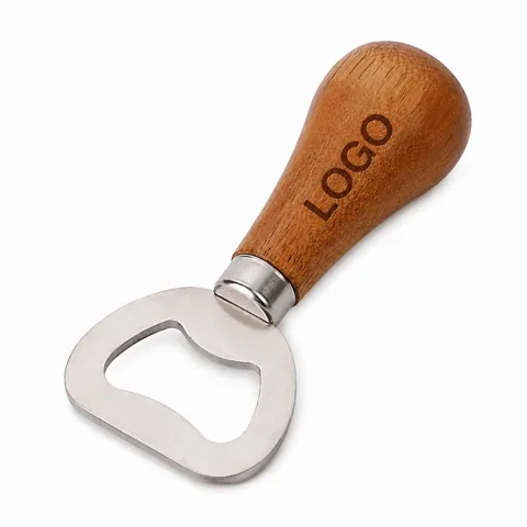 Acacia Wood Bottle Opener with Ergonomic Handle