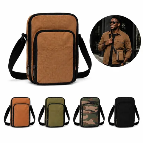 Adjustable Zippered Crossbody Bag with Multiple Pockets 2
