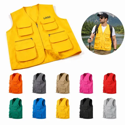 Men's Multi-Pocket Utility Vest for Work & Outdoor