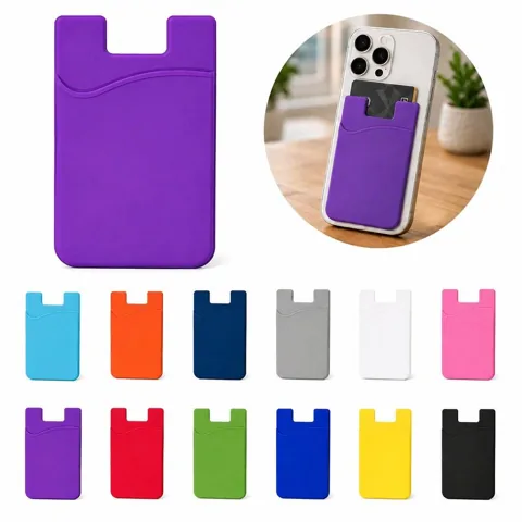Waterproof Silicone Card Holder for Phone Back, Slim 2
