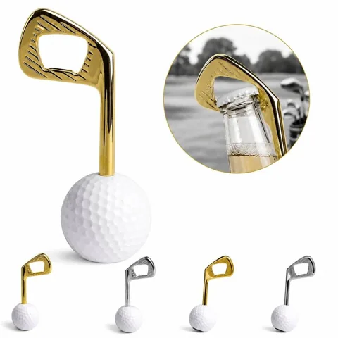 Stainless Steel Golf Bottle Opener with Clip for Bag & Keys 2