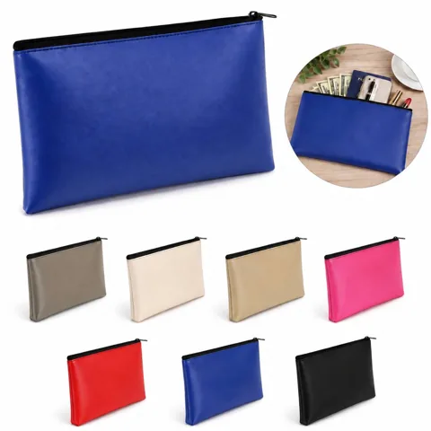 Compact PU Leather Zipper Pouch for Cash, Cards & Travel 2