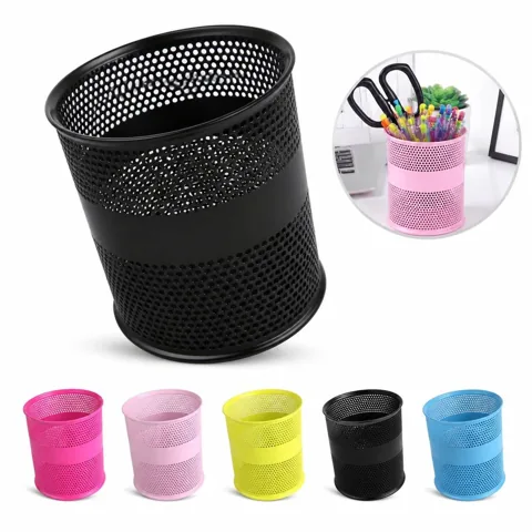 Custom Metal Mesh Pen Holder Desk Organizer with Multiple 2