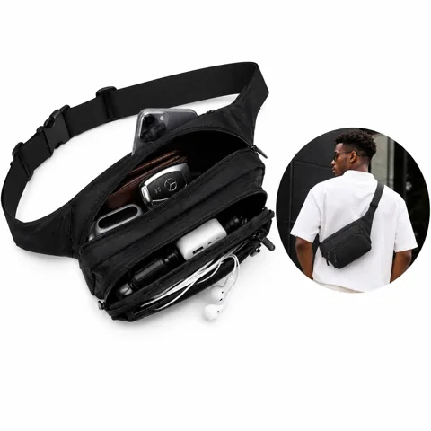 Multi-Pocket Waist Pack Bag with Adjustable Strap 2