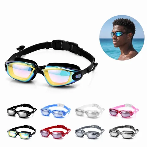 UV-Proof Anti-Fog Swimming Goggles with Adjustable Silicone 2