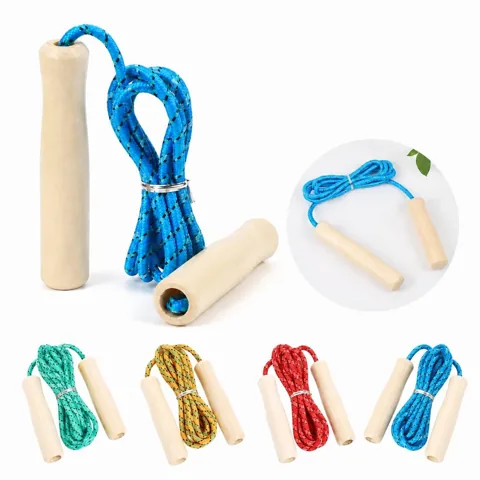 Adjustable Wooden Handle Jump Rope for Cardio Fitness 2