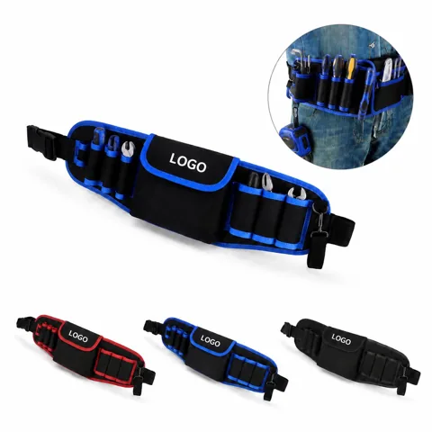 Adjustable Waterproof Tool Belt Bag with Multiple Pockets