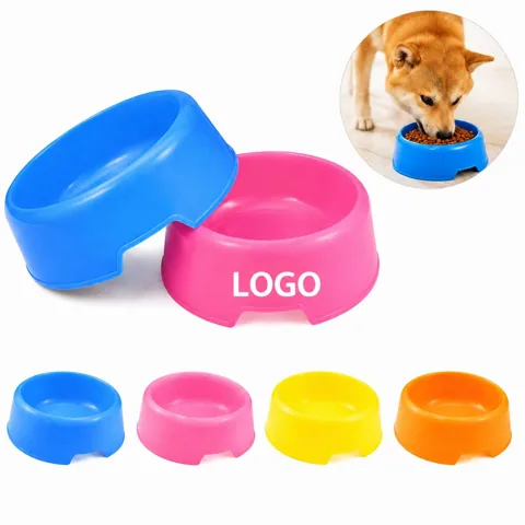 Vibrant Non-Slip Plastic Dog Bowls for Parties & Daily