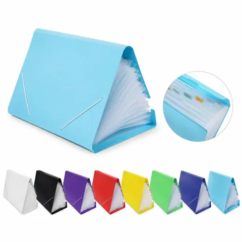 13-Pocket A4 Accordion File Folder with Elastic Closure 2