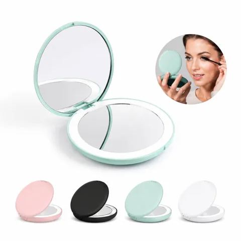 LED Makeup Mirror with Adjustable Touch Light, Portable USB 2
