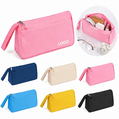 Large Double-Layer Triangular Pencil Case, Upright Storage 1