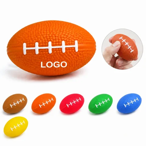 PU Rugby Stress Ball for Hand Exercise and Tension Relief