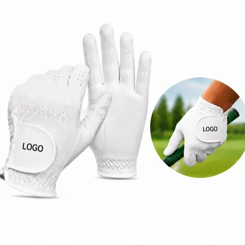 Perforated Sheepskin Golf Gloves for Breathable Grip