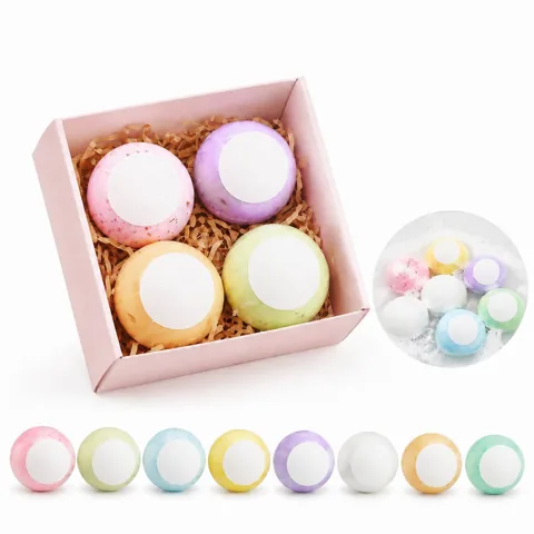 Organic Shea Butter Bath Bombs Gift Set, Handmade 4-Pack 2