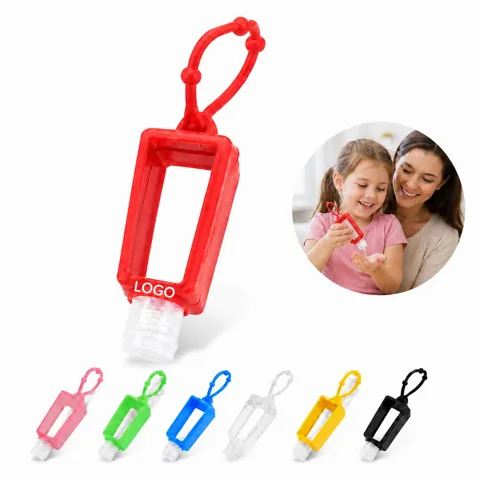 Refillable Pocket Hand Sanitizer Bottle with Keychain Holder