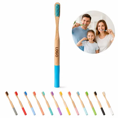 Eco-Friendly Bamboo Toothbrush for Adults with Soft Bristles