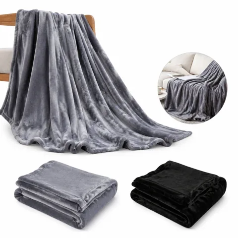 Cozy Microfiber Fleece Blanket for Bed, Sofa & Travel 2