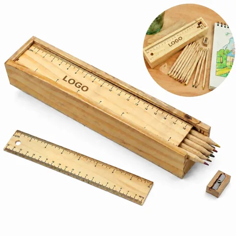 Eco 12-Color Wooden Pencil Set for Drawing, Coloring &