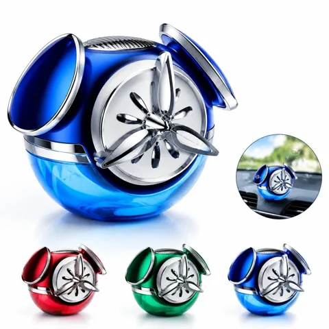 Solar Powered Car Air Freshener with Auto Fan Rotation 2
