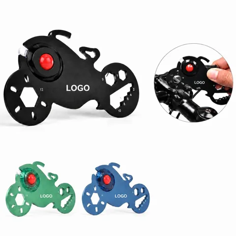 Motorcycle LED Multi-Tool Card with Hex Wrench and Bottle