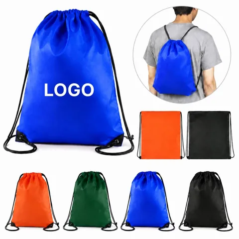 Polyester Drawstring Backpack with Cinch Closure