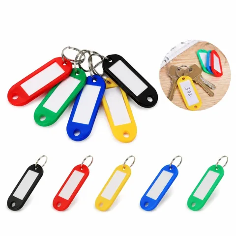 Durable PE Key Tags with Clear Label glass panel for Luggage and More 2